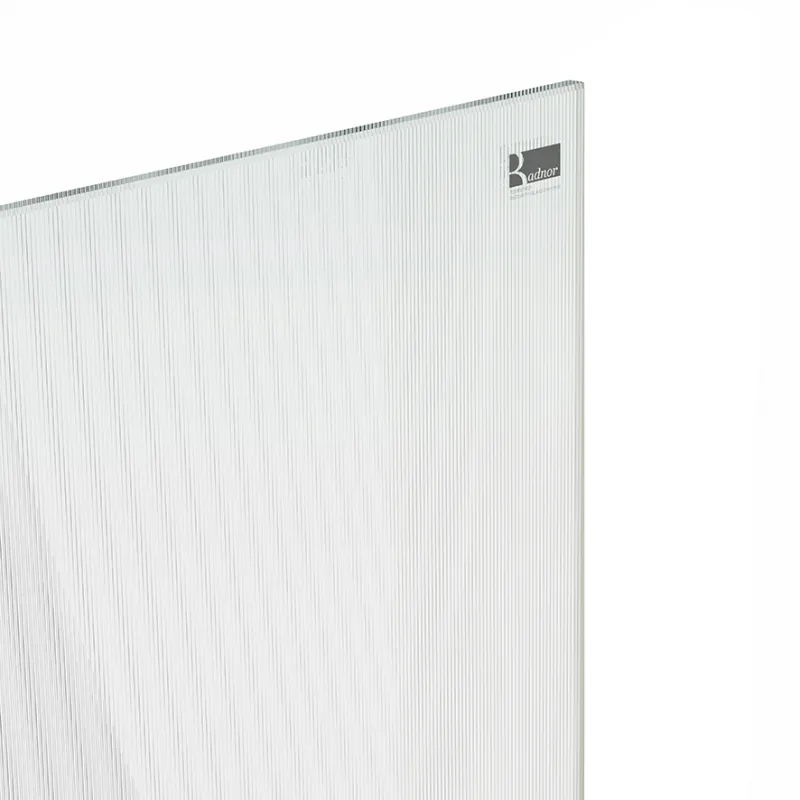 Badnor Shildon FLUTED glassfelt 1100x2000mm, 8mm herdet glass (018)