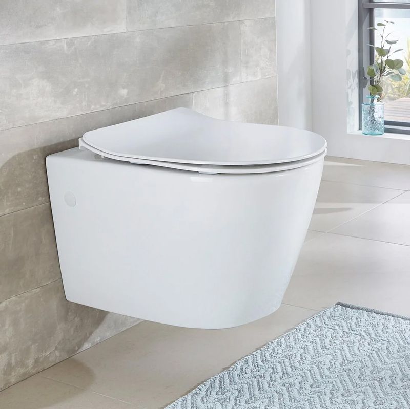 Hardplast toalettsete m/ soft-close for Ravenna veggskål