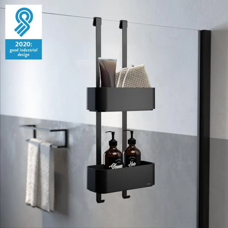 Tiger 2-Store Shower Caddy dusjkurv - matt sort