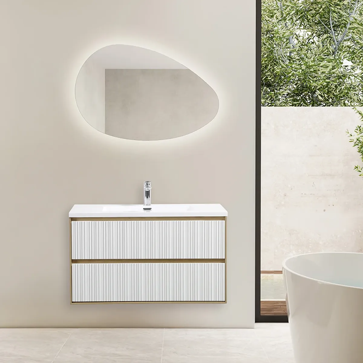 Badnor Marikken 90cm mbl.pk. (2231) Lucy speil