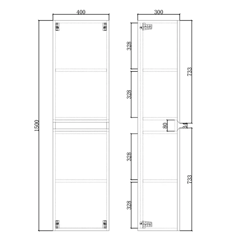 Badnor Merethe 120+40cm møbelpk (7215) Leonora speil