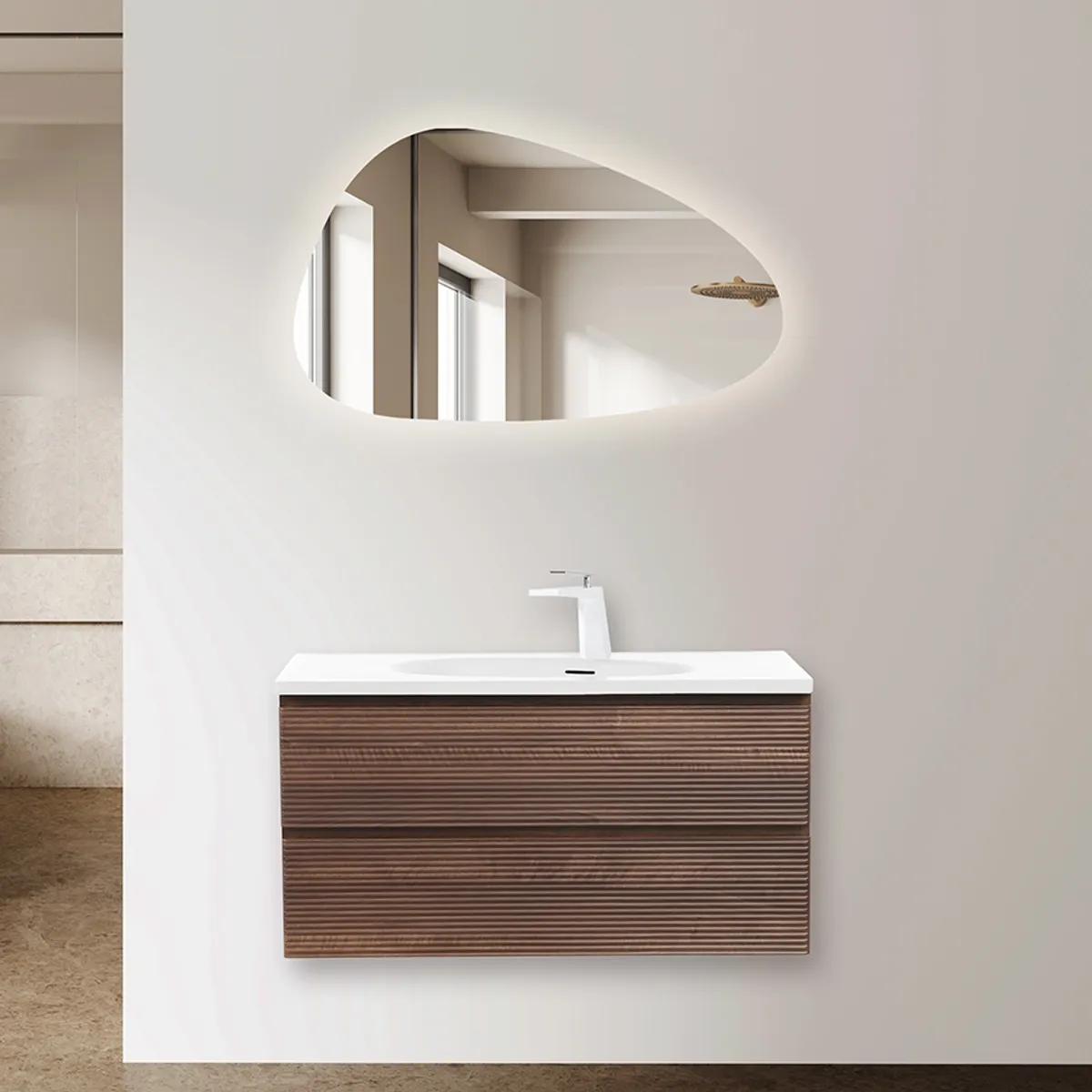 Badnor Maiken 100cm mbl.pk (9507) Sandy speil m/lys