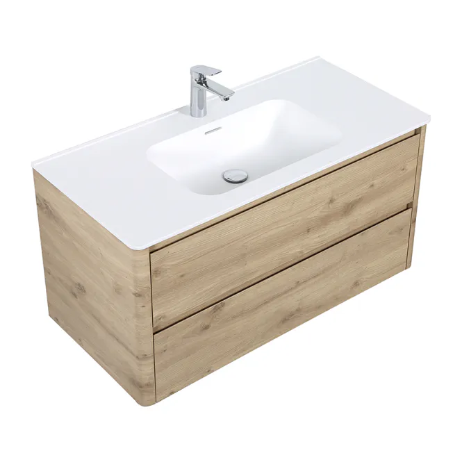 Hovedbilde Badnor Marlén 100cm servantskap i NORDIC OAK m/MATT HVIT servant