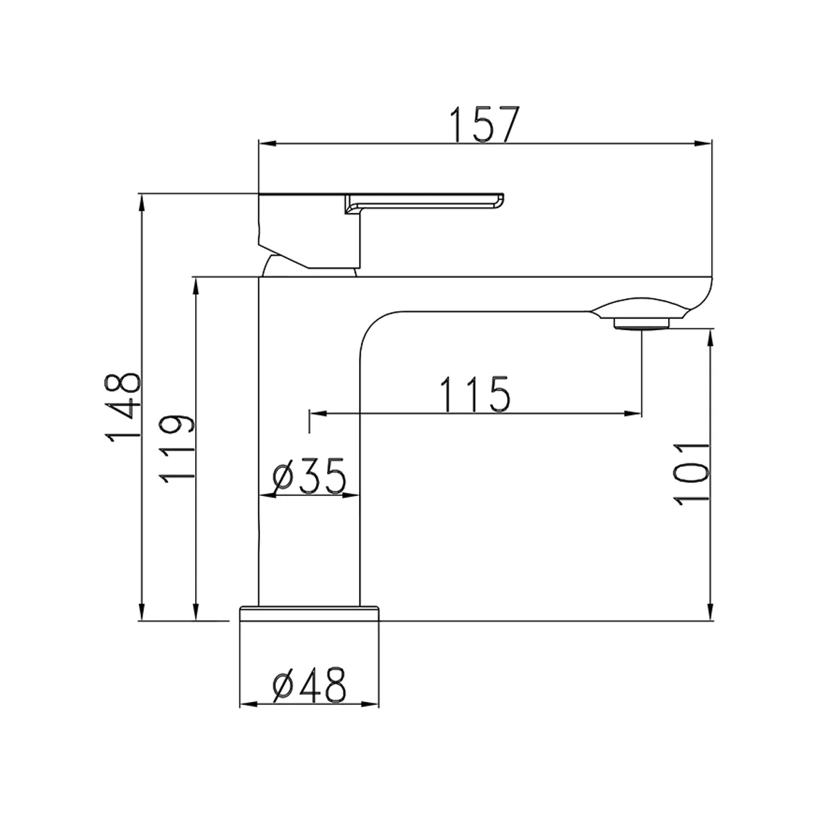 Pfister Anise servantkran - Matt sort