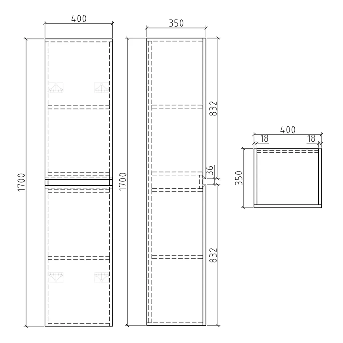 Badnor Maiken 100+40cm mbl.pk (95110) Lissie speil m/lys
