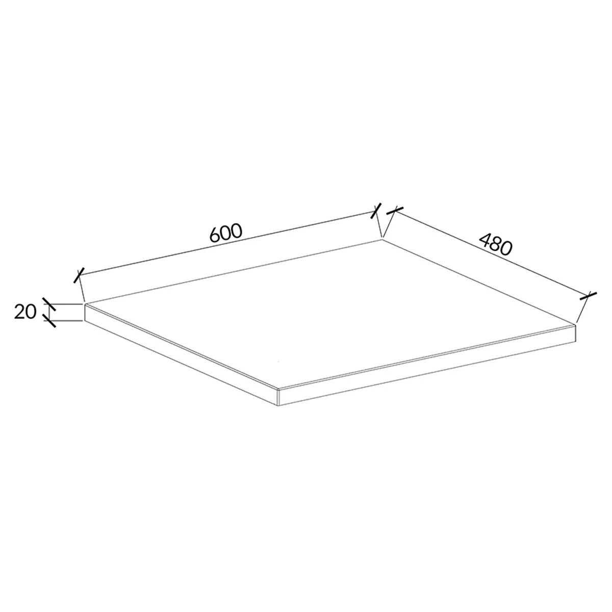 Badnor Mikala 60cm servantskap m/HVIT benkeplate