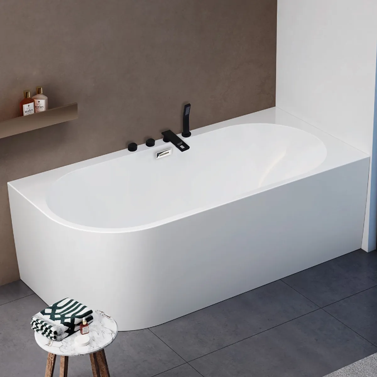 Badnor Orient Lorenza (høyre) designbadekar 170cm
