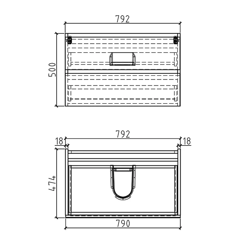 Badnor Melin 80cm møbelpakke (5210) Lucy speil