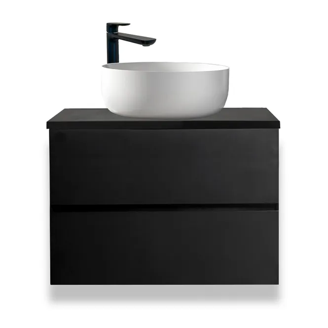 Hovedbilde Badnor Melanie SORT 75cm servantskap m/SORT benkeplate