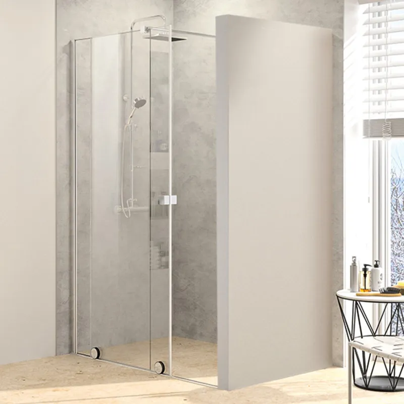 PureDay Walk-in 140-160cm fastfelt og skyvedør (krom)