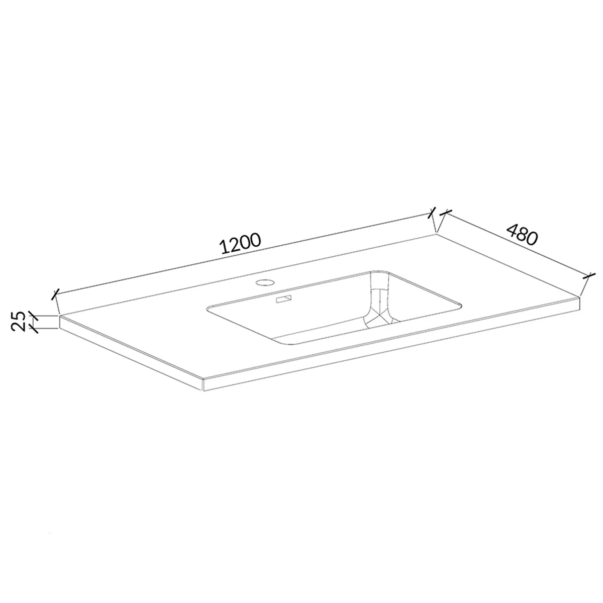 Badnor Melissa 120+40cm mbl.pk m/enkel servant (98431) Lucy speil m/lys