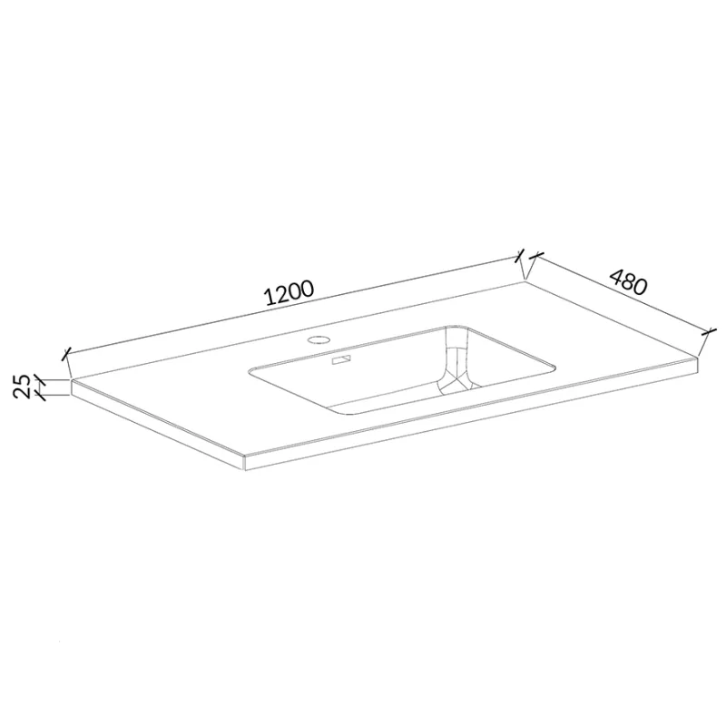 Badnor Melissa 120+40cm mbl.pk m/enkel servant (98431) Lucy speil m/lys
