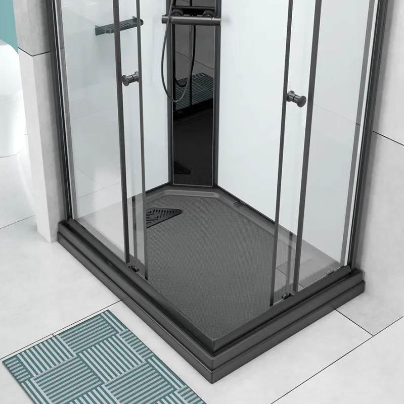 Badnor Scandia Black lux 8-1 dusjkabinett 100x80cm m/takdusjsett
